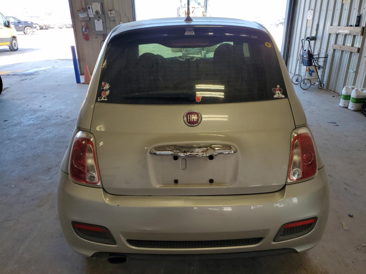 2013 Fiat 500 VIN 3C3CFFBR1DT709382 Copart auction photo, side / hail damage thumbnail 6