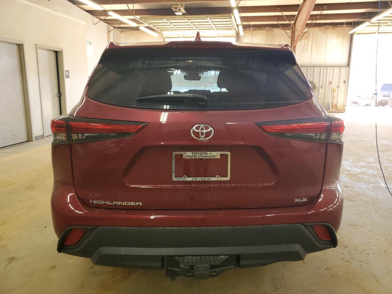 2022 Toyota Highlander VIN 5TDGZRAH1NS135845 Copart auction photo, front end damage thumbnail 6