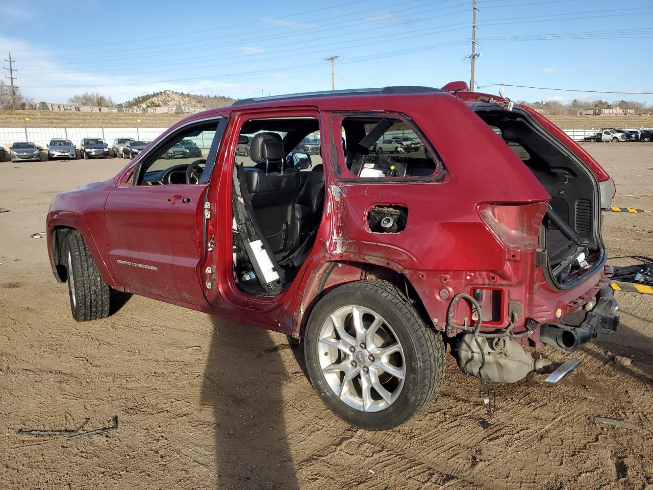 2015 Jeep Grand Cherokee VIN 1C4RJFJG6FC797896 Copart auction photo, side / rear end damage thumbnail 2