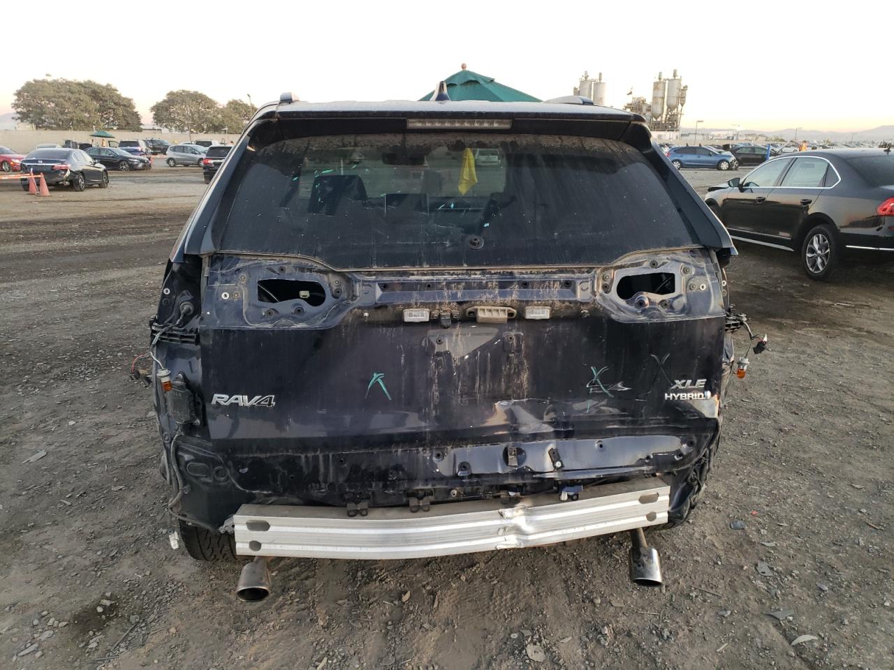 2021 Toyota RAV 4 VIN 4T3B6RFV9MU056728 Copart auction photo, rear end damage thumbnail 6
