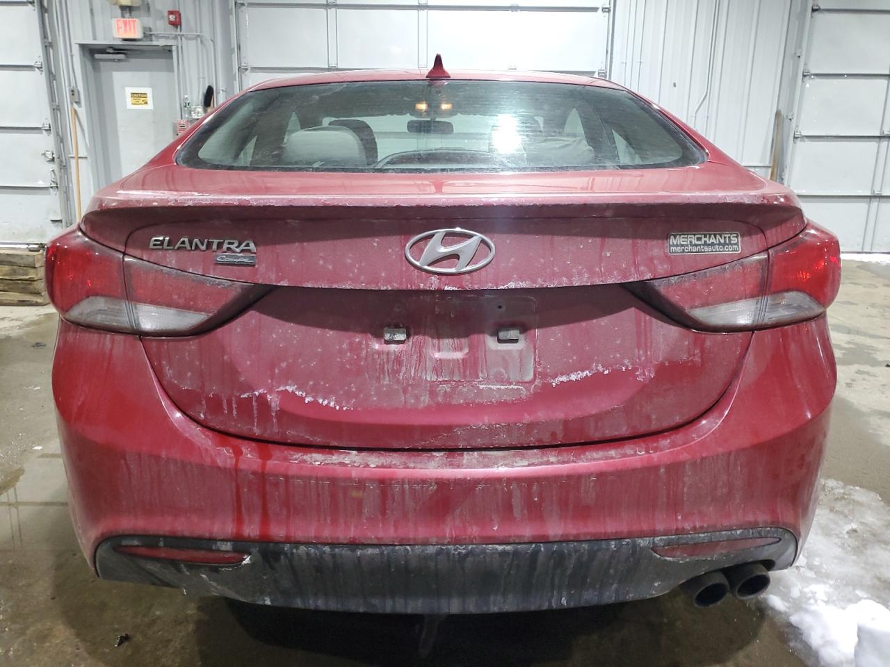 2014 Hyundai Elantra VIN KMHDH6AH6EU026311 Copart auction photo, front end / minor dent/scratches damage thumbnail 6