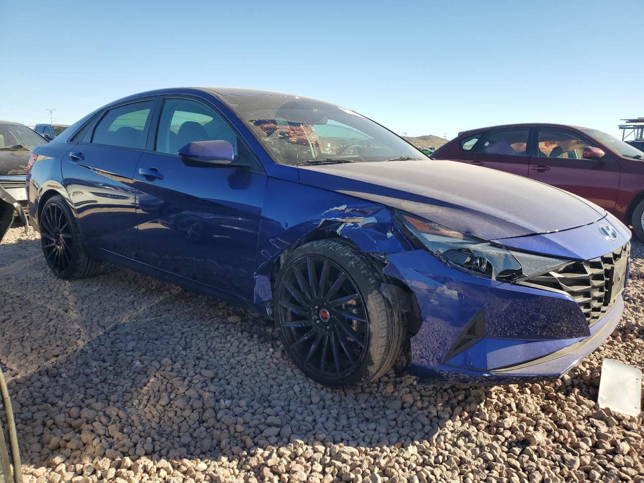 2023 Hyundai Elantra VIN 5NPLM4AG5PH105117 Copart auction photo, side damage thumbnail 4