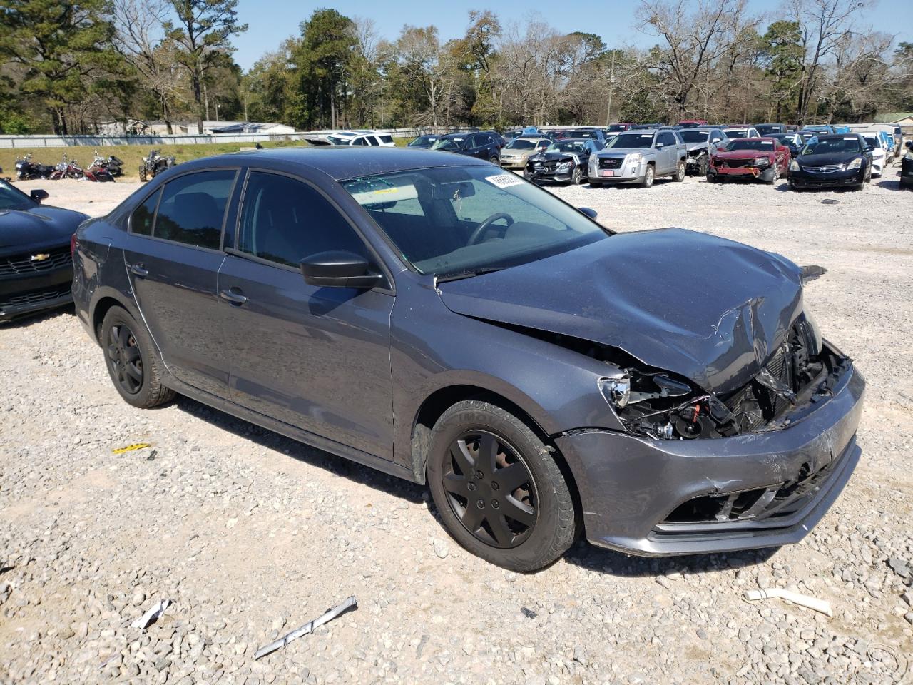 2015 Volkswagen Jetta VIN 3VW2K7AJ9FM348191 Copart auction photo, front end damage thumbnail 4