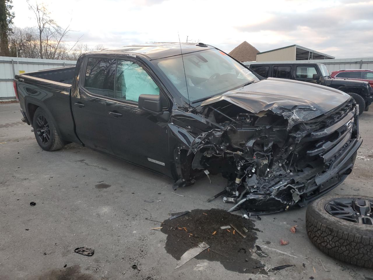 2021 GMC Sierra VIN 1GTR9CEKXMZ313518 Copart auction photo, front end / side damage thumbnail 4