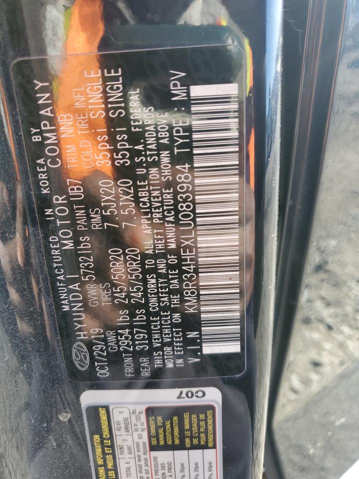 2020 Hyundai Palisade VIN KM8R34HEXLU083984 Copart auction photo, front end damage thumbnail 13