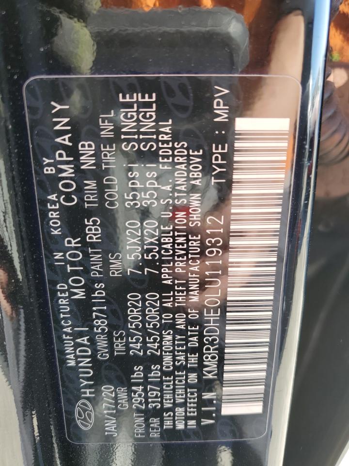 2020 Hyundai Palisade VIN KM8R3DHE0LU119312 Copart auction photo, front end damage thumbnail 15