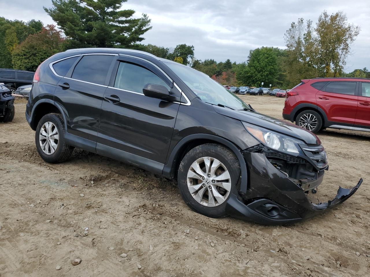 2014 Honda CR-V VIN 5J6RM4H77EL018192 Copart auction photo, front end / side damage thumbnail 4