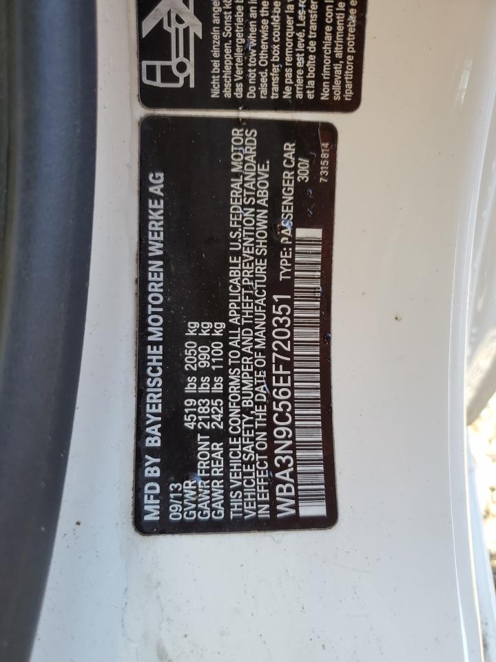 2014 BMW 4er VIN WBA3N9C56EF720351 Copart auction photo, front end damage thumbnail 13