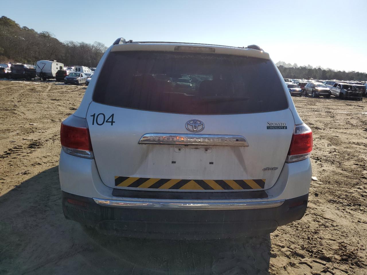 2013 Toyota Highlander VIN 5TDBK3EHXDS187575 Copart auction photo, side damage thumbnail 6