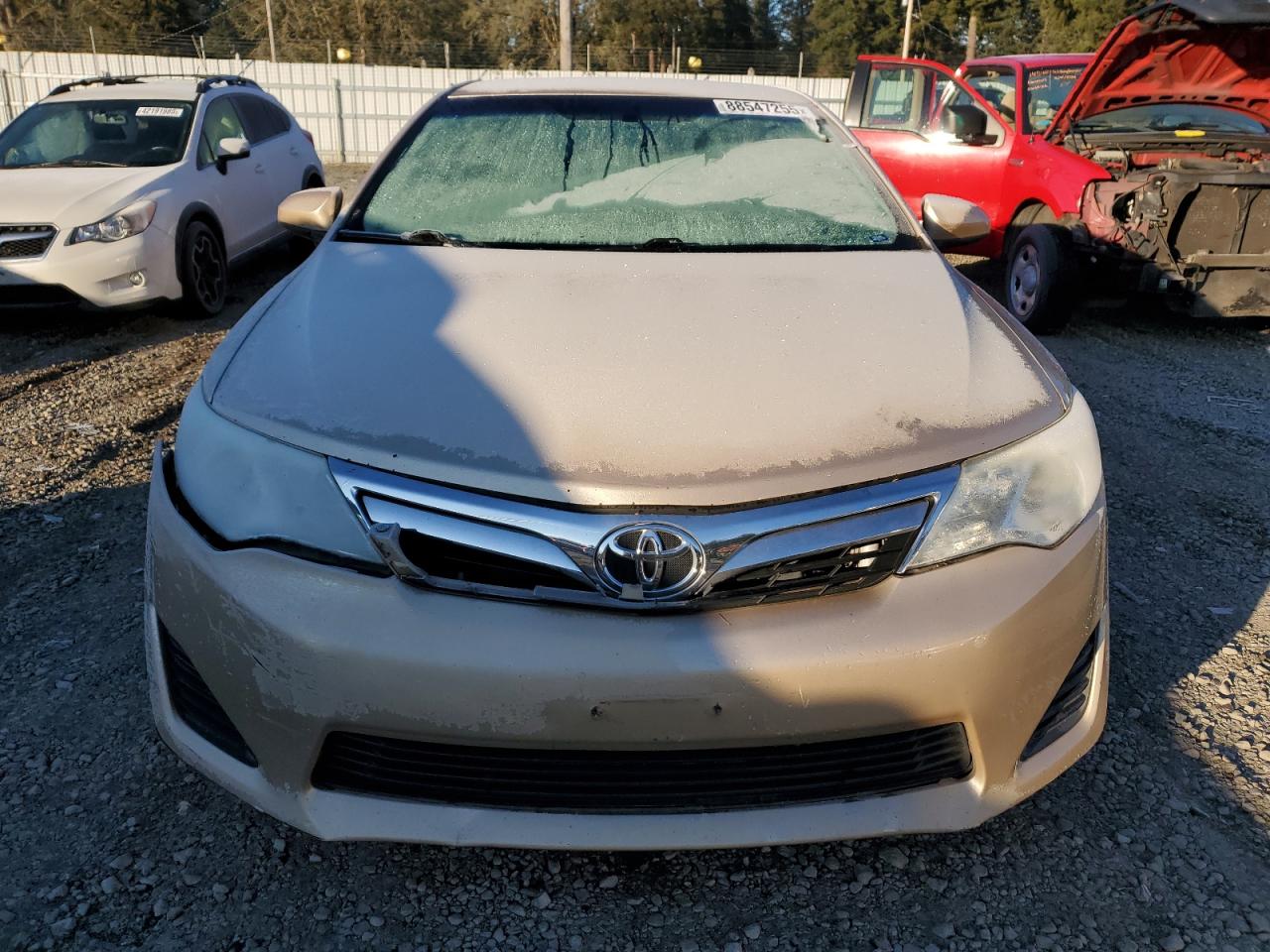 2012 Toyota Camry VIN 4T4BF1FK7CR227643 Copart auction photo, side / front end damage thumbnail 5