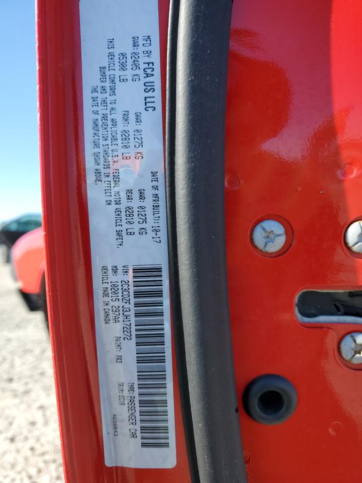 2018 Dodge Challenger VIN 2C3CDZFJ3JH172272 Copart auction photo, front end damage thumbnail 15