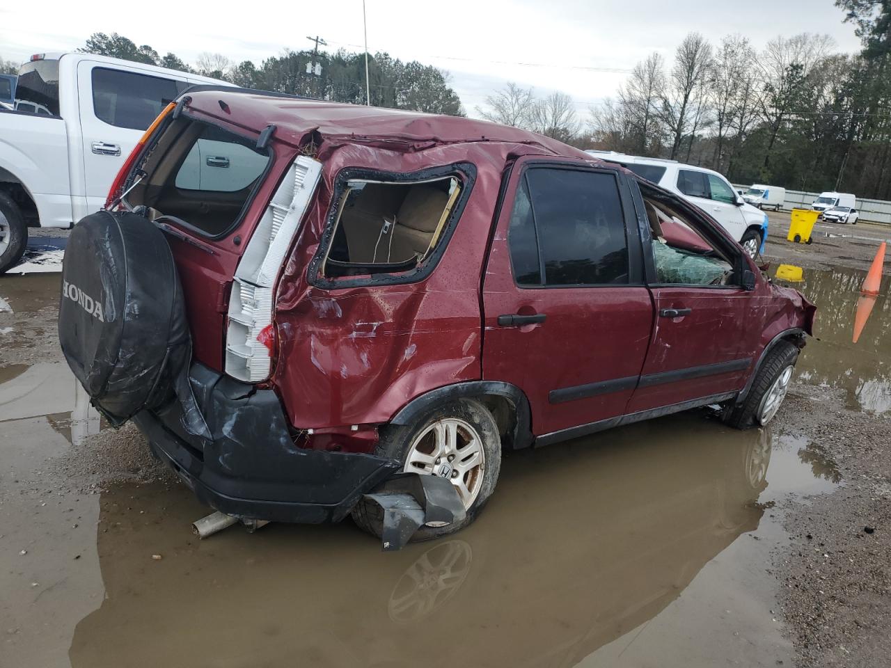 2003 Honda CR-V VIN JHLRD78833C030081 Copart auction photo, rollover damage thumbnail 3