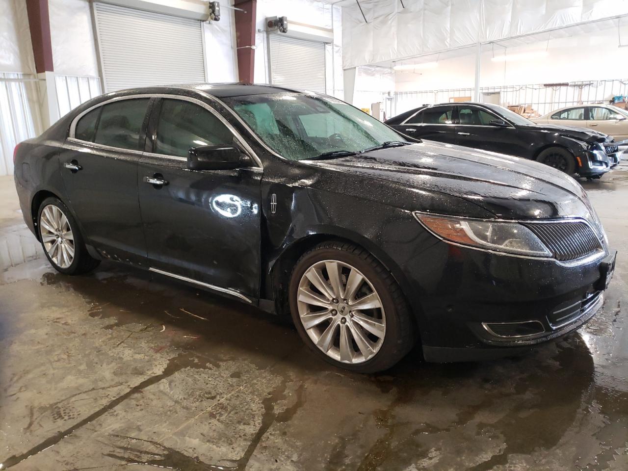 2013 Lincoln MKS VIN 1LNHL9FT0DG615804 Copart auction photo, side damage thumbnail 4