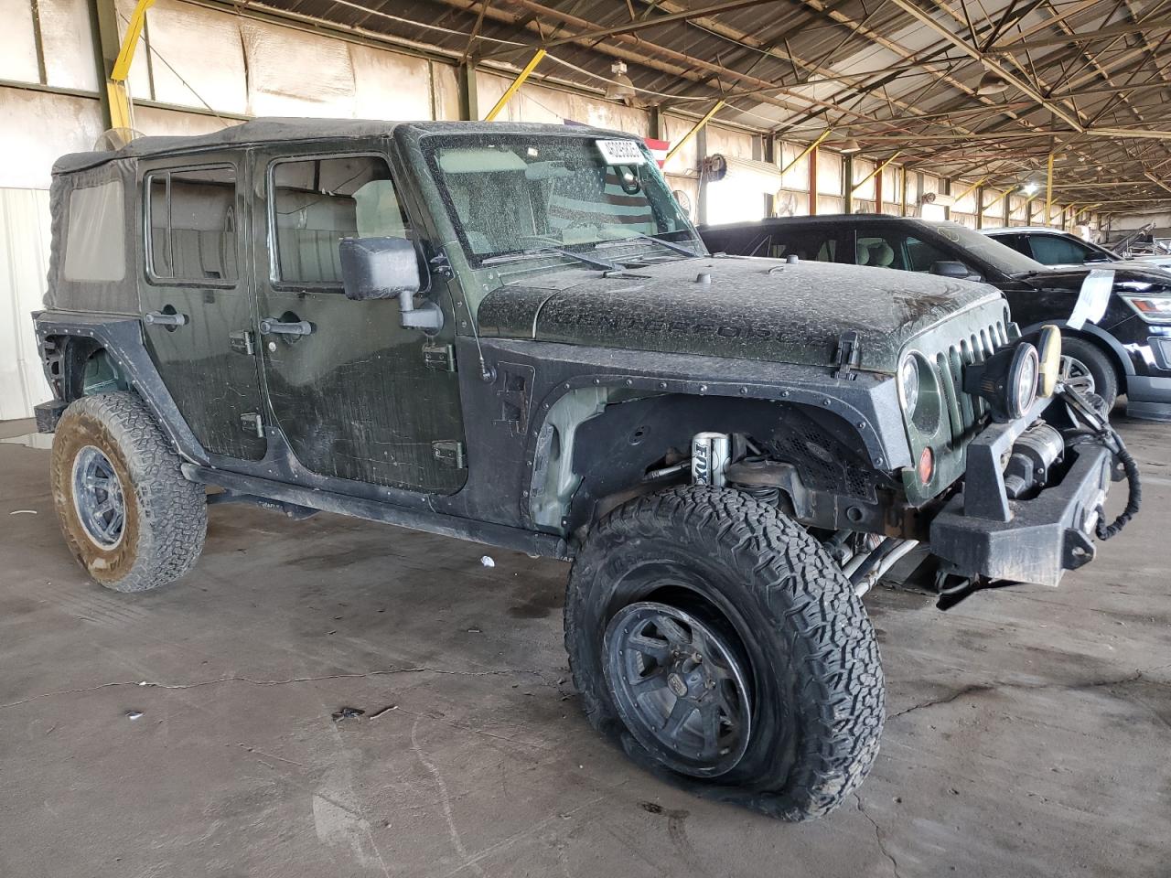 2009 Jeep Wrangler VIN 1J4GA39119L740011 Copart auction photo, side / front end damage thumbnail 4