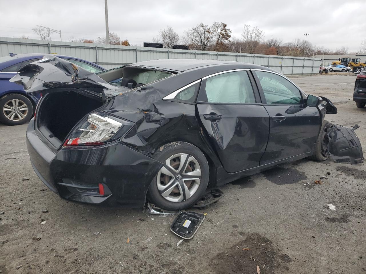 2016 Honda Civic VIN 2HGFC2F55GH518130 Copart auction photo, front end / rear end damage thumbnail 3