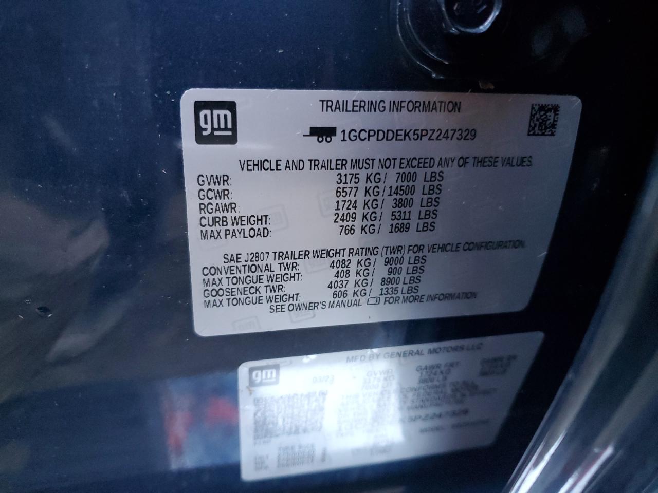 2023 Chevrolet Silverado VIN 1GCPDDEK5PZ247329 Copart auction photo, water/flood damage thumbnail 13