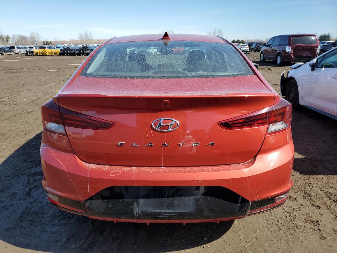 2019 Hyundai Elantra VIN KMHD84LF6KU864351 Copart auction photo, front end damage thumbnail 6