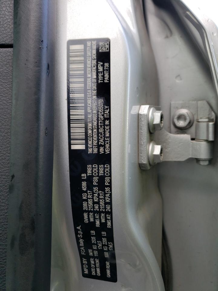 2016 Jeep Renegade VIN ZACCJBCT7GPD55070 Copart auction photo, normal wear / front end damage thumbnail 13