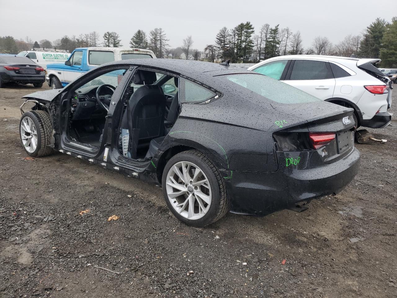 2020 Audi A5 VIN WAUANCF59LA007745 Copart auction photo, side / front end damage thumbnail 2