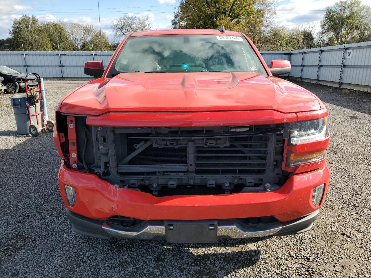 2018 Chevrolet Silverado VIN 3GCUKREC9JG609524 Copart auction photo, front end damage thumbnail 5