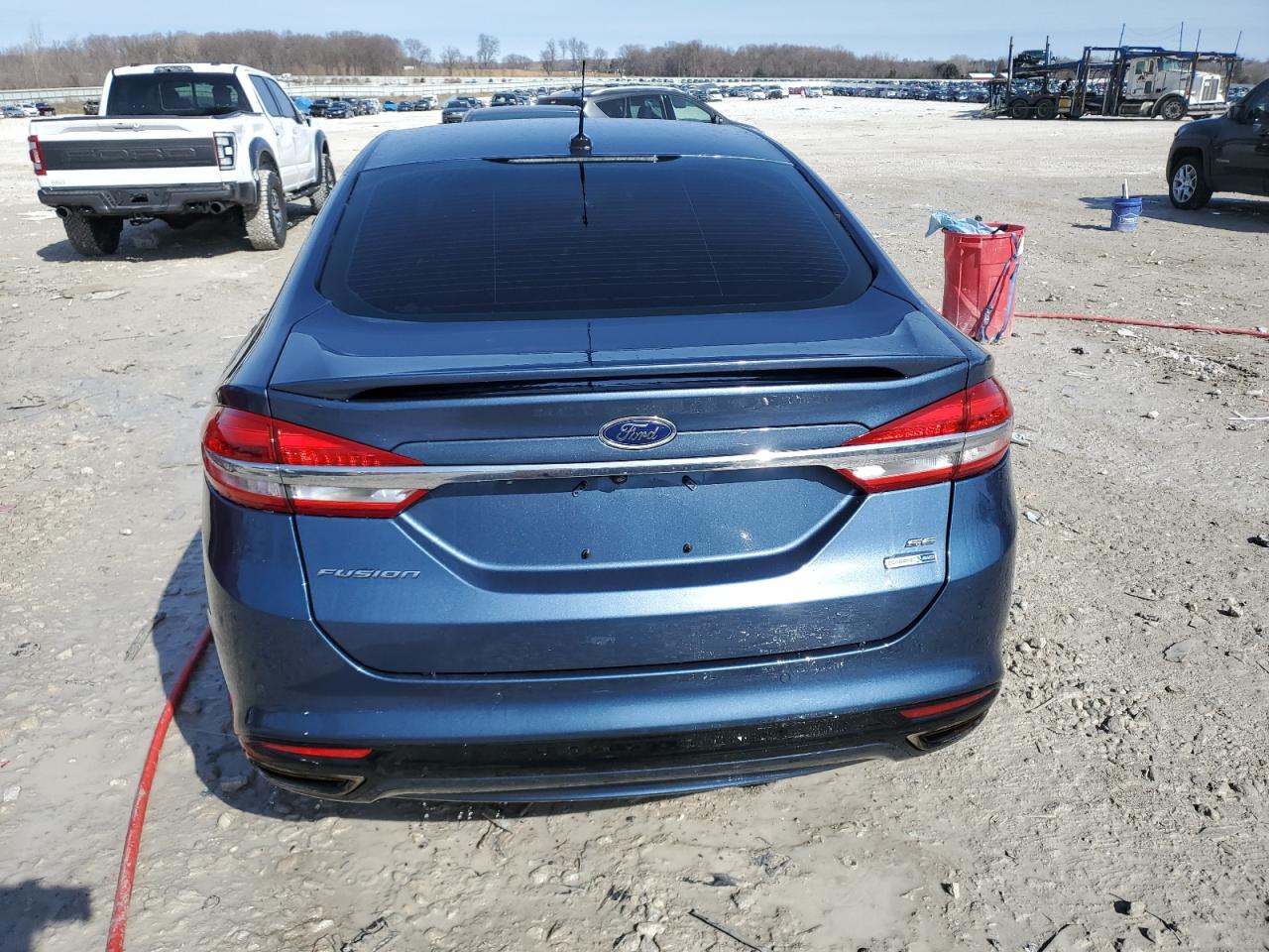 2018 Ford Fusion VIN 3FA6P0T92JR266725 Copart auction photo, front end / side damage thumbnail 6