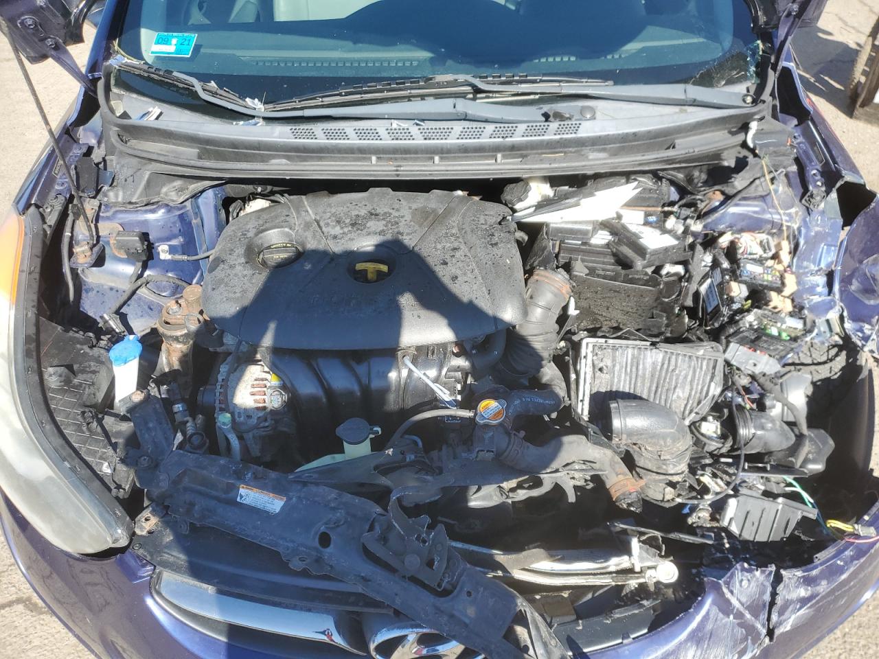 2012 Hyundai Elantra VIN 5NPDH4AE2CH096863 Copart auction photo, front end / minor dent/scratches damage thumbnail 12