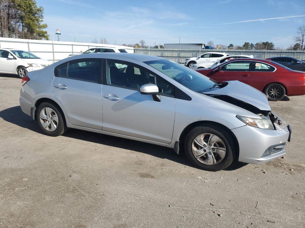 2015 Honda Civic VIN 2HGFB2F55FH546530 Copart auction photo, front end damage thumbnail 4