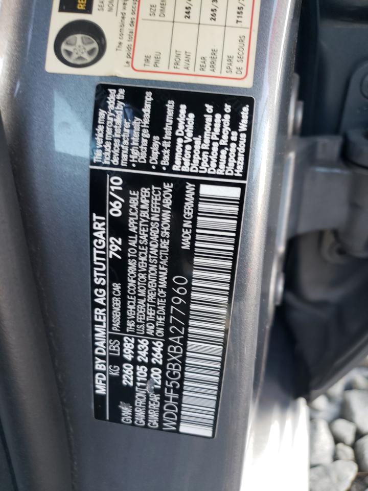 2011 Mercedes-Benz E-klasse VIN WDDHF5GBXBA277960 Copart auction photo, water/flood damage thumbnail 14