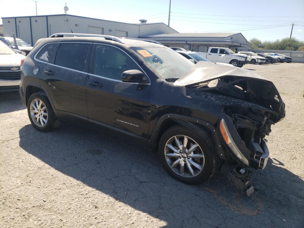 2014 Jeep Grand Cherokee VIN 1C4PJLDS2EW173130 Copart auction photo, front end / side damage thumbnail 4
