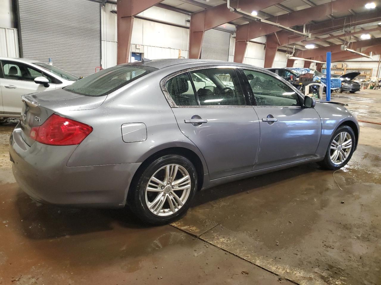 2012 Infiniti G VIN JN1CV6AR2CM670468 Copart auction photo, front end / side damage thumbnail 3