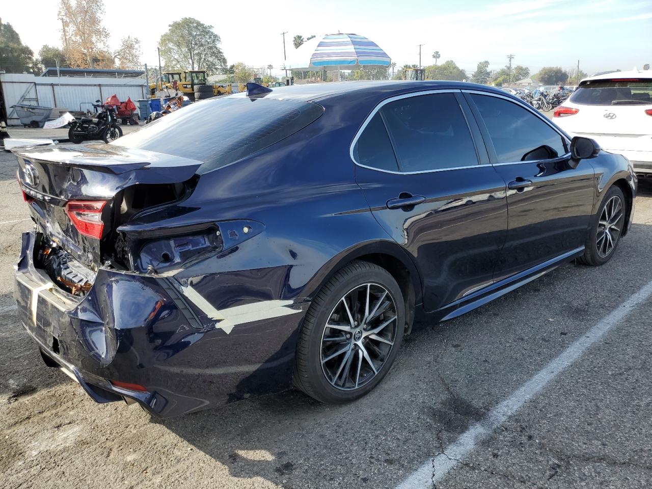 2021 Toyota Camry VIN 4T1G11AK9MU604271 Copart auction photo, rear end / front end damage thumbnail 3