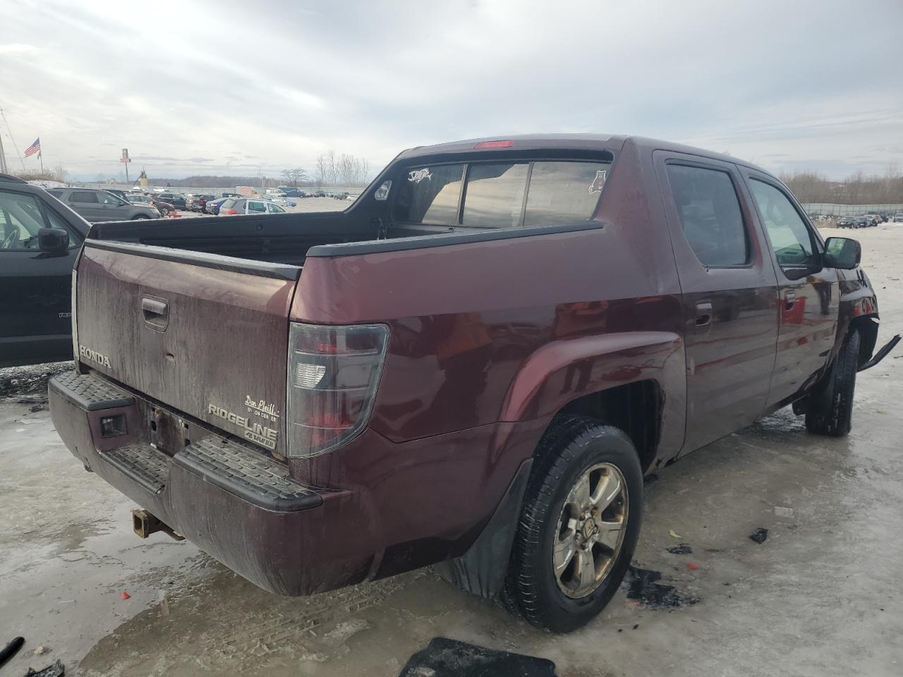 2007 Honda Ridgeline VIN 2HJYK16517H530601 Copart auction photo, front end / side damage thumbnail 3