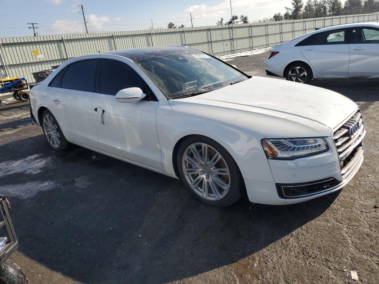 2016 Audi A8 VIN WAU34AFD7GN008642 Copart auction photo, rear end / front end damage thumbnail 4