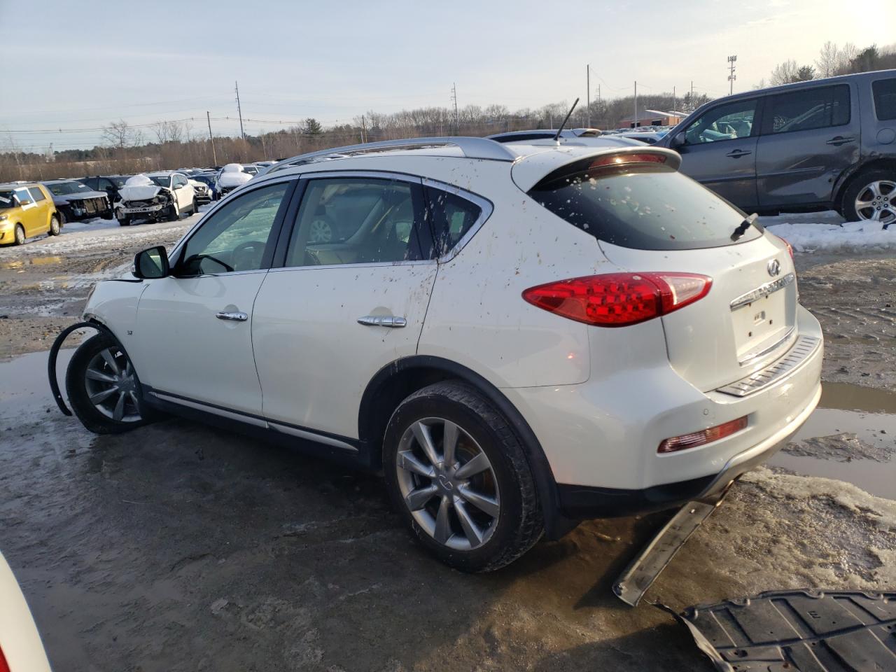 2017 Infiniti QX50 VIN JN1BJ0RR8HM407546 Copart auction photo, front end / side damage thumbnail 2