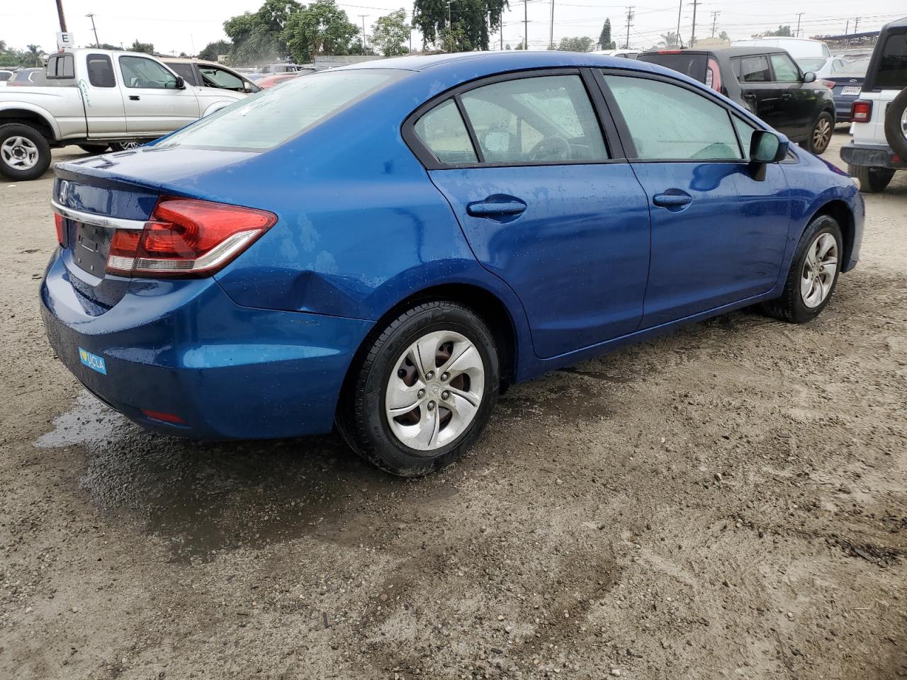 2015 Honda Civic VIN 19XFB2F51FE207130 Copart auction photo, front end / side damage thumbnail 3