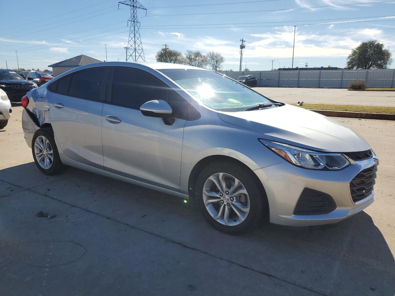 2019 Chevrolet Cruze VIN 1G1BC5SM7K7107630 Copart auction photo, side / rear end damage thumbnail 4