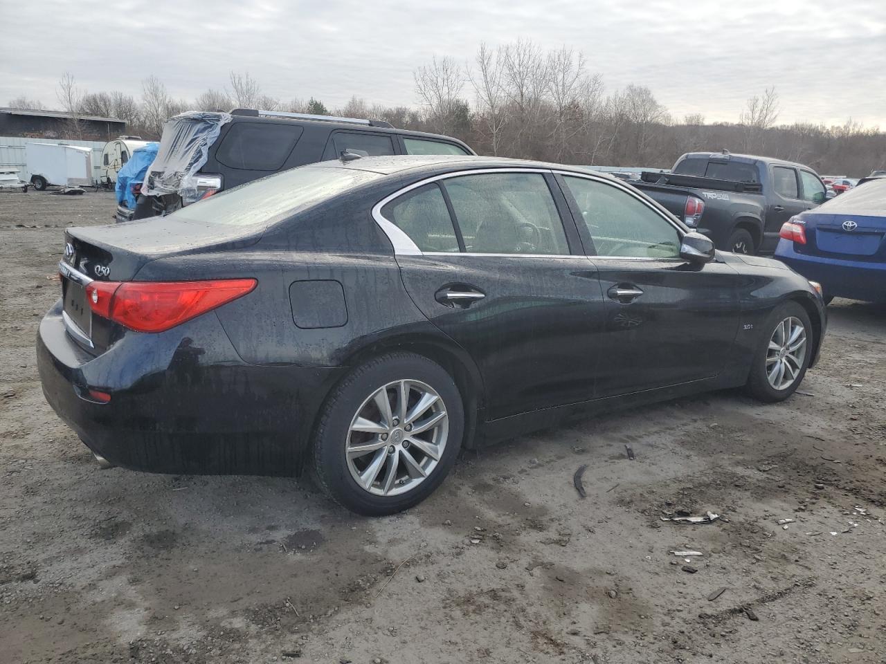 2016 Infiniti Q50 VIN JN1EV7AR2GM344111 Copart auction photo, front end / side damage thumbnail 3