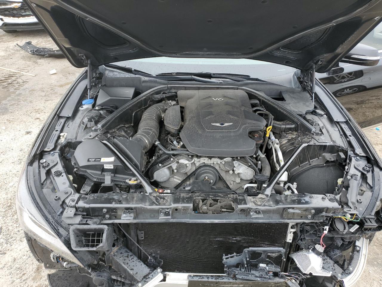 2018 Genesis G80 VIN KMHGN4JE7JU239231 Copart auction photo, front end damage thumbnail 11