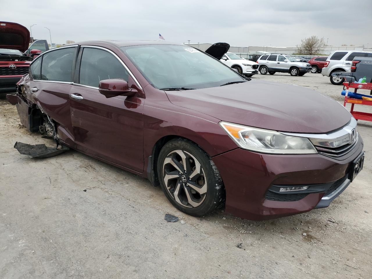 2017 Honda Accord VIN 1HGCR2F87HA104648 Copart auction photo, rear end / side damage thumbnail 4