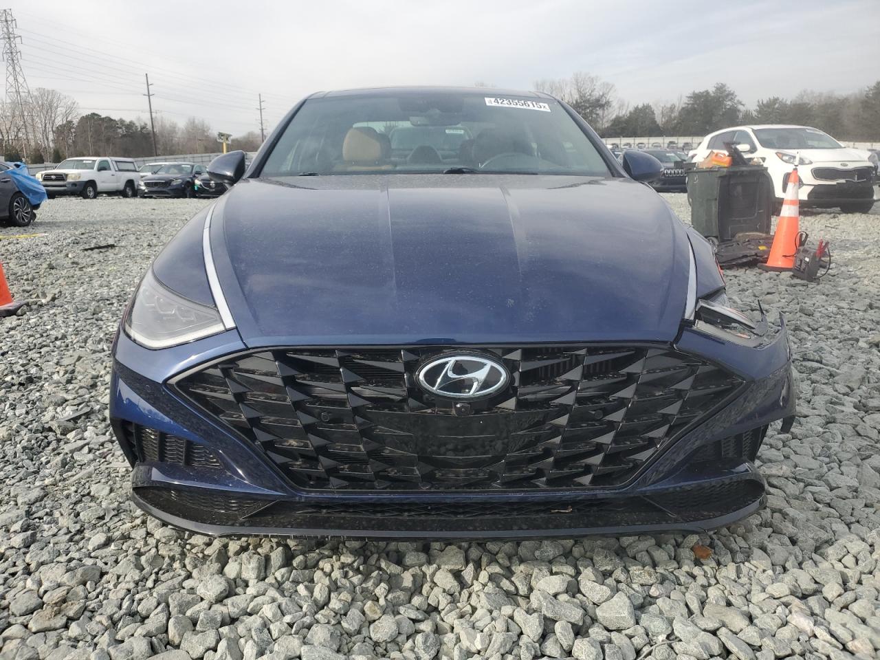 2021 Hyundai Sonata VIN 5NPEH4J22MH131381 Copart auction photo, front end / side damage thumbnail 5