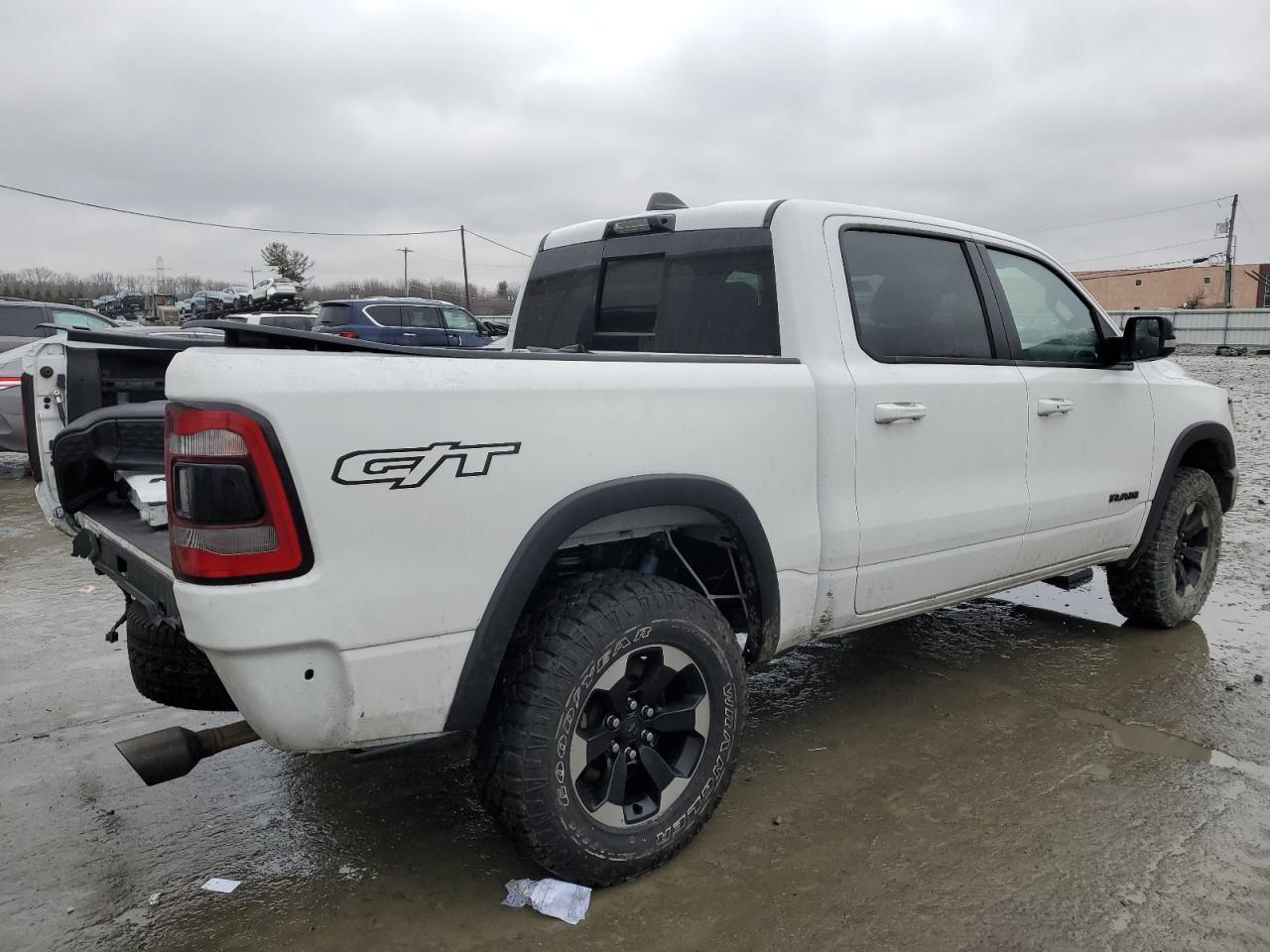 2022 RAM 1500 VIN 1C6SRFLT3NN144778 Copart auction photo, rear end / side damage thumbnail 3