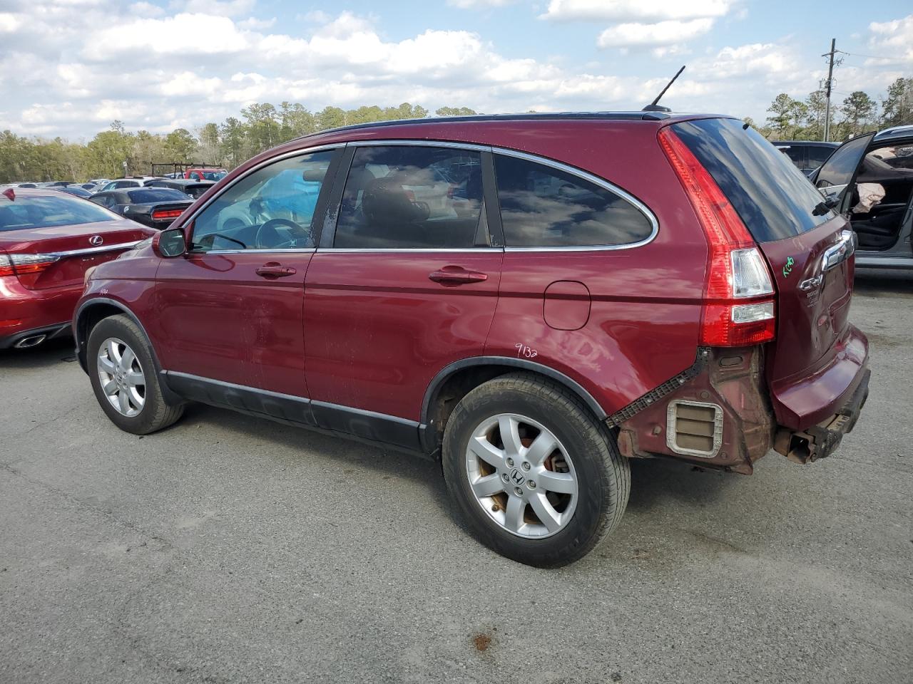 2009 Honda CR-V VIN 5J6RE38739L012421 Copart auction photo, rear end damage thumbnail 2