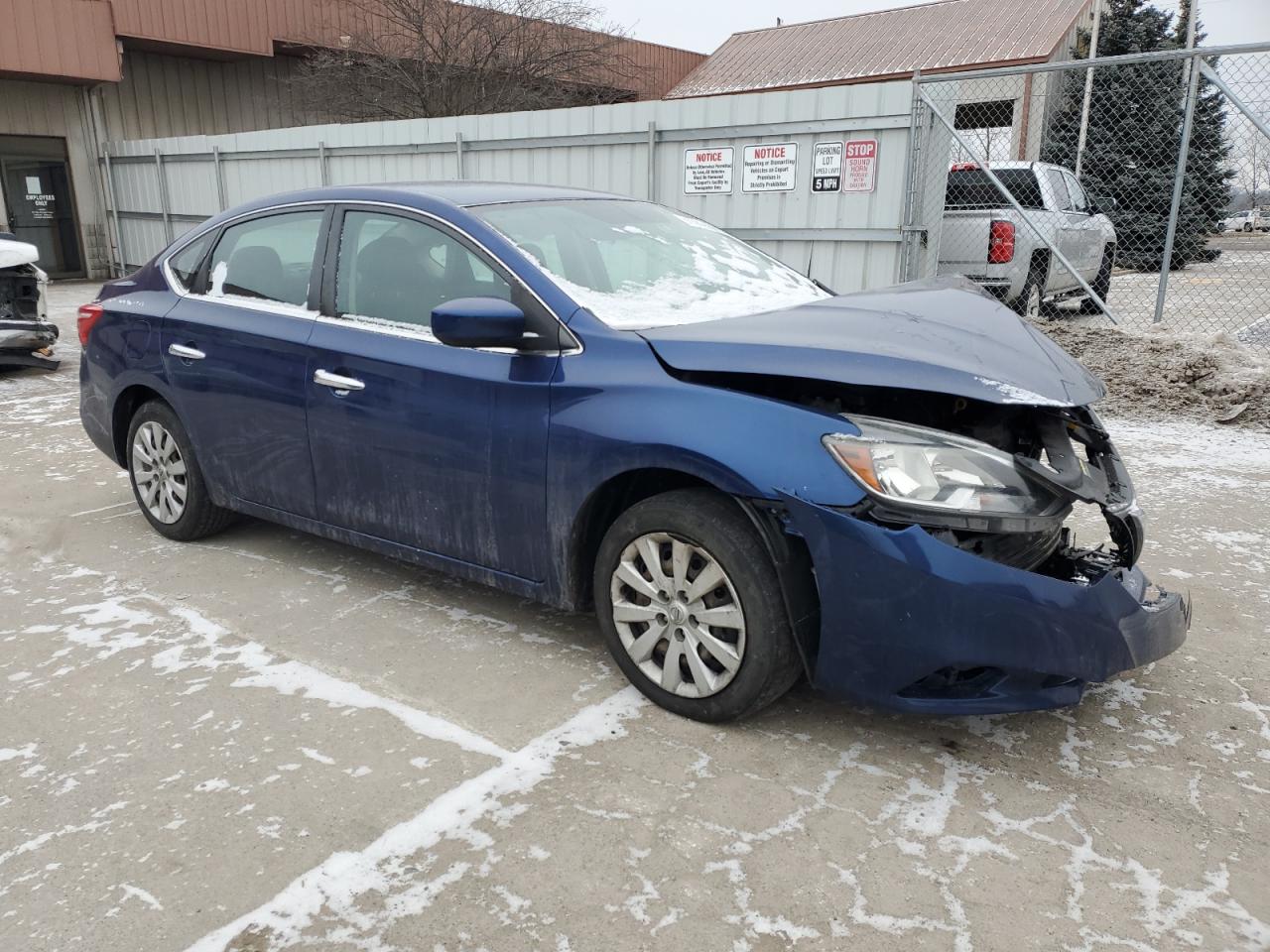 2018 Nissan Sentra VIN 3N1AB7AP8JY276553 Copart auction photo, front end / side damage thumbnail 4