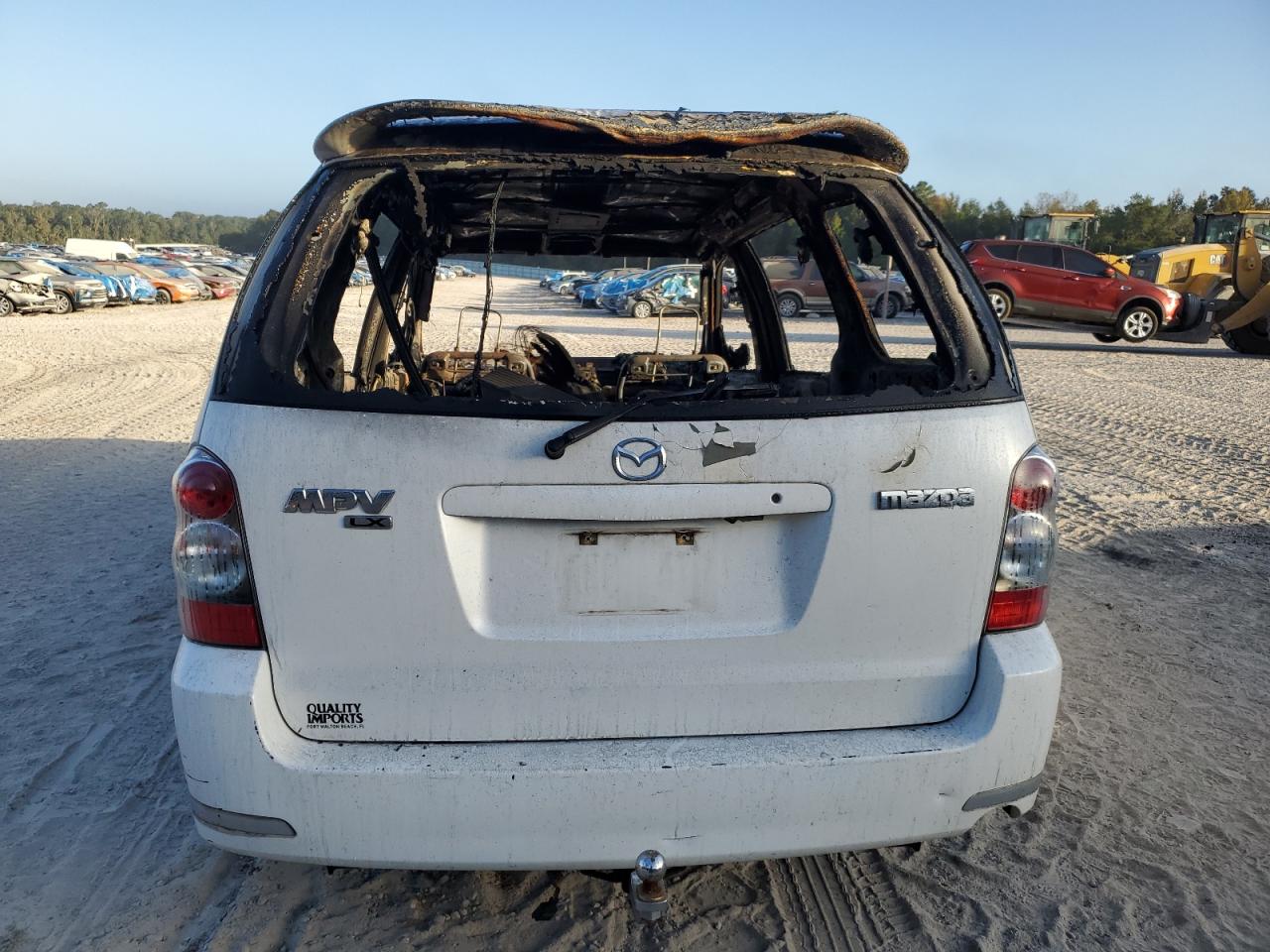 2004 Mazda MPV VIN JM3LW28J740519600 Copart auction photo, burn damage thumbnail 6