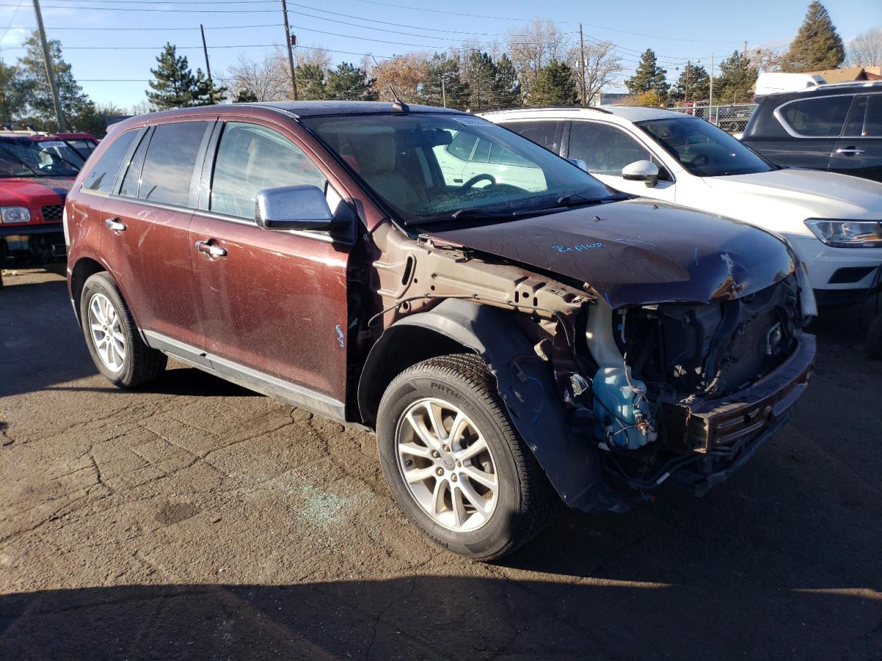 2009 Ford Edge VIN 2FMDK38C19BA82775 Copart auction photo, front end / hail damage thumbnail 4