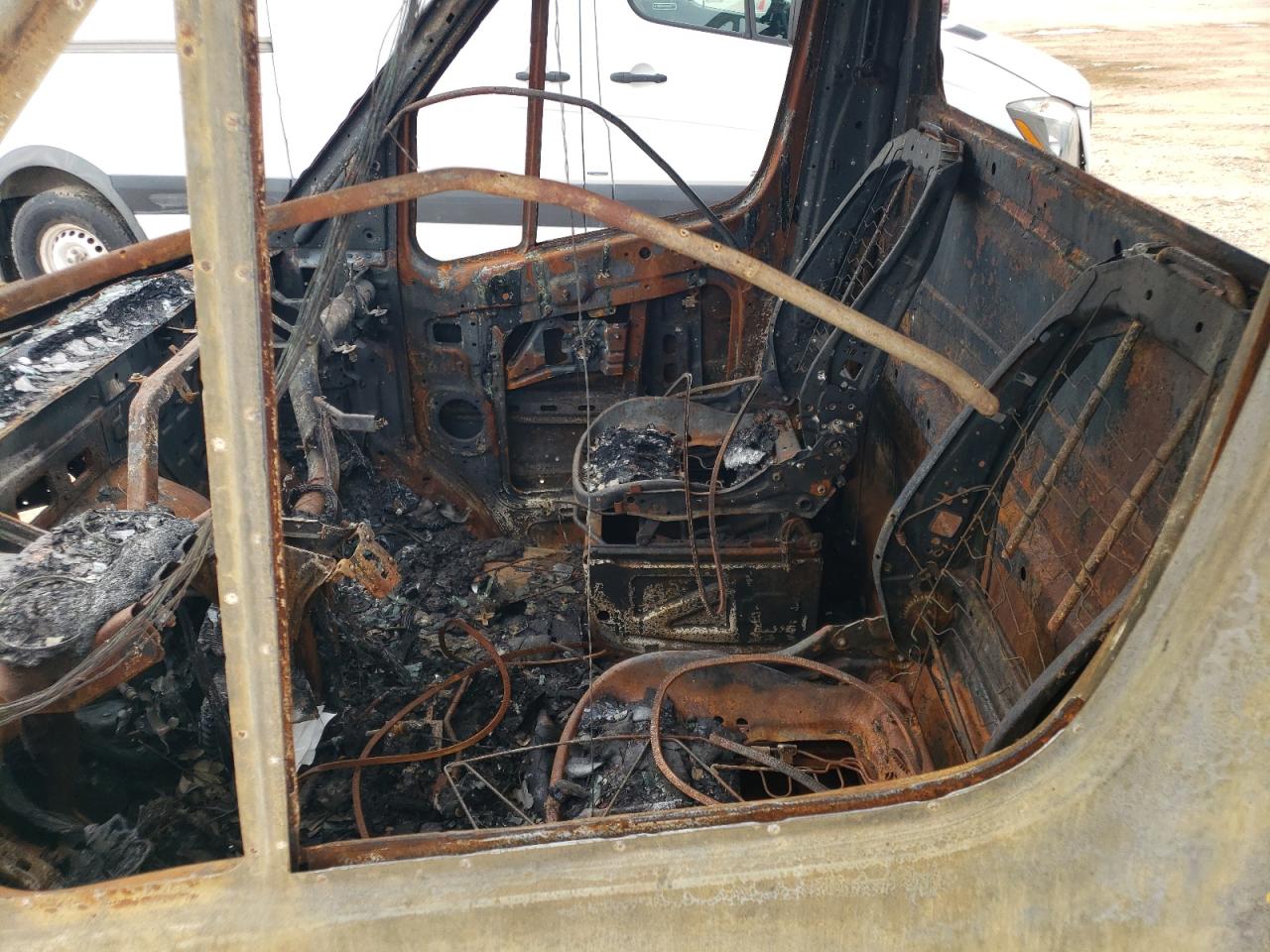 2017 Mercedes-Benz Sprinter VIN WD3PE7CD6HP551523 Copart auction photo, burn damage thumbnail 7