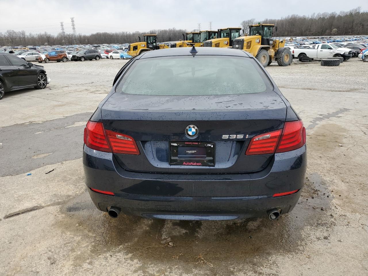 2013 BMW 5er VIN WBAFR7C51DC824056 Copart auction photo, side / rear end damage thumbnail 6