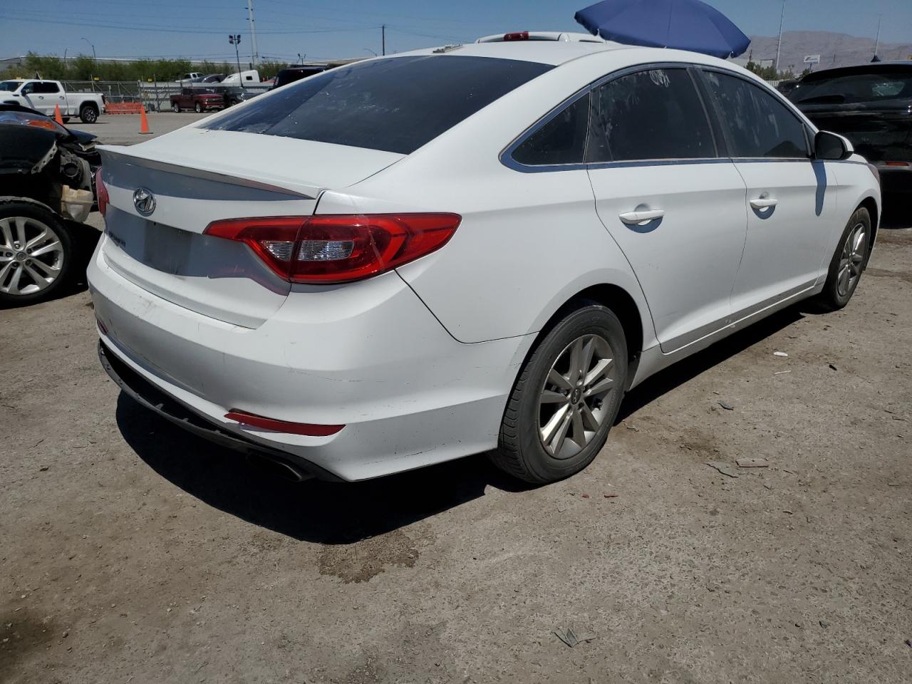 2015 Hyundai Sonata VIN 5NPE24AF3FH065351 Copart auction photo, front end / vandalism damage thumbnail 3