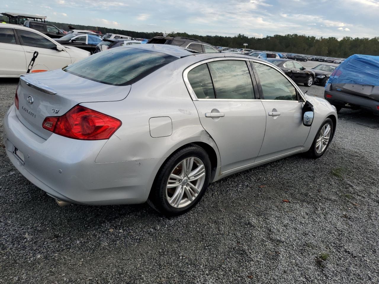 2013 Infiniti G VIN JN1CV6AP2DM722519 Copart auction photo, top/roof damage thumbnail 3