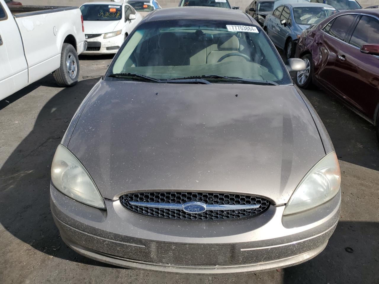 2002 Ford Taurus VIN 1FAFP55S02G163406 Copart auction photo, side / front end damage thumbnail 5
